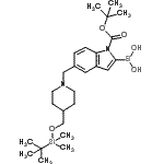 CAS#: 913388-71-3， (5-{[4-({[Dimethyl(2-methyl-2-propanyl)silyl]oxy}methyl)-1-piperidinyl]methyl}-1-{[(2-methyl-2-propanyl)oxy]carbonyl}-1H-indol-2-yl)boronic acid