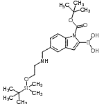 CAS#: 913388-73-5， (5-{[(2-{[Dimethyl(2-methyl-2-propanyl)silyl]oxy}ethyl)amino]methyl}-1-{[(2-methyl-2-propanyl)oxy]carbonyl}-1H-indol-2-yl)boronic acid
