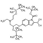 CAS#: 913388-77-9， [5-(2-{[Dimethyl(2-methyl-2-propanyl)silyl]oxy}-3-[(2-{[dimethyl(2-methyl-2-propanyl)silyl]oxy}ethyl)(ethyl)amino]propoxy)-1-{[(2-methyl-2-propanyl)oxy]carbonyl}-1H-indol-2-yl]boronic acid