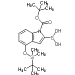 CAS#: 913388-78-0， (4-{[Dimethyl(2-methyl-2-propanyl)silyl]oxy}-1-{[(2-methyl-2-propanyl)oxy]carbonyl}-1H-indol-2-yl)boronic acid