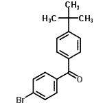 结构式 CAS# 91404-26-1, (4-溴苯基)[4-(2-甲基-2-丙基)苯基]甲酮