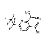 CAS#: 914201-16-4， 4-Isopropyl-2-(pentafluoroethyl)-5-pyrimidinecarboxylic acid