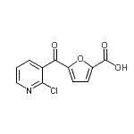 结构式 CAS# 914203-45-5, 5-[(2-氯-3-吡啶基)羰基]-2-糠酸