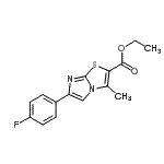 CAS#: 914204-71-0， Ethyl 6-(4-fluorophenyl)-3-methylimidazo[2,1-b][1,3]thiazole-2-carboxylate