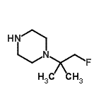 CAS#: 914768-62-0， 1-(1-Fluoro-2-methyl-2-propanyl)piperazine