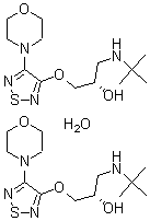 CAS#: 91524-16-2， 1-[(1,1-Dimethylethyl)Amino]-3-[[4-(4-Morpholinyl)-1,2,5-Thiadiazol-3-Yl]Oxy]-(2S)-2-Propanol Hydrate (2:1)