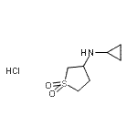CAS#: 915402-17-4， N-Cyclopropyltetrahydro-3-thiophenamine 1,1-dioxide hydrochloride (1:1)