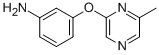 structure of CAS# 915707-61-8, 3-[(6-Methyl-2-Pyrazinyl)Oxy]-Benzenamine;3-[(6-Methylpyrazin-2-Yl)Oxy]Aniline 97%;3-[(6-Methylpyrazin-2-Yl)Oxy]Aniline