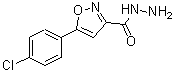 结构式 CAS# 91587-71-2, 5-(4-氯苯基)-1,2-恶唑-3-甲酰肼