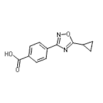 结构式 CAS# 915920-27-3, 4-(5-环丙基-1,2,4-恶二唑-3-基)苯甲酸