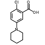 结构式 CAS# 915921-24-3, 2-氯-5-(1-哌啶基)苯甲酸