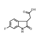 CAS#: 915922-16-6， 2-(6-fluoro-2-oxo-indolin-3-yl)acetic acid