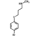 结构式 CAS# 915922-44-0, 3-(4-溴苯氧基)-N-甲基-1-丙胺