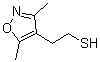 结构式 CAS# 915923-05-6, 2-(3,5-二甲基-1,2-恶唑-4-基)乙硫醇