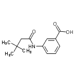 structure of CAS# 915923-42-1, 3-[(3,3-Dimethylbutanoyl)amino]benzoic acid;3-(3,3-dimethylbutanoylamino)benzoic acid;3-[(3,3-Dimethylbutanoyl)amino]benzoic acid;3-[(3,3-dimethylbutanoyl)amino]benzoicacid