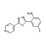 CAS#: 915923-46-5， 4-Fluoro-2-[5-(4-pyridinyl)-1,3,4-oxadiazol-2-yl]aniline