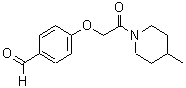 CAS#: 915923-84-1， 4-[2-(4-methyl-1-piperidyl)-2-oxo-ethoxy]benzaldehyde