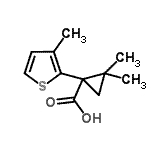 CAS 登录号：915924-20-8， 2,2-二甲基-1-(3-甲基-2-噻吩基)环丙烷羧酸