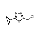 结构式 CAS# 915924-77-5, 2-(氯甲基)-5-环丙基-1,3,4-恶二唑