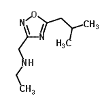结构式 CAS# 915925-33-6, N-[(5-异丁基-1,2,4-恶二唑-3-基)甲基]乙胺