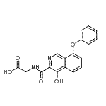 CAS#: 916171-76-1， N-[(4-Hydroxy-8-phenoxy-3-isoquinolinyl)carbonyl]glycine