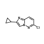 structure of CAS# 916257-51-7, 6-Chloro-2-cyclopropylimidazo[1,2-b]pyridazine;6-Chlor-2-cyclopropylimidazo[1,2-b]pyridazin;6-Chloro-2-cyclopropylimidazo[1,2-b]pyridazine;6-Chloro-2-cyclopropylimidazo[1,2-b]pyridazine