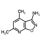 结构式 CAS# 916792-12-6, 4,6-二甲基[1,2]恶唑并[5,4-b]吡啶-3-胺