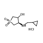 CAS#: 916901-08-1， (4R)-4-[(Cyclopropylmethyl)amino]tetrahydro-3-thiopheneol 1,1-dioxide hydrochloride (1:1)