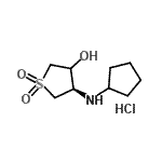 CAS#: 916901-11-6， (4R)-4-(Cyclopentylamino)tetrahydro-3-thiopheneol 1,1-dioxide hydrochloride (1:1)