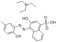 structure of CAS# 91698-30-5, Calmagite Triethanolammonium;2-(Bis(2-Hydroxyethyl)Amino)Ethanol;(4Z)-4-[(2-Hydroxy-5-Methyl-Phenyl)Hydrazono]-3-Oxo-Naphthalene-1-Sulfonic Acid;2-(Bis(2-Hydroxyethyl)Amino)Ethanol;(4Z)-4-[(2-Hydroxy-5-Methylphenyl)Hydrazono]-3-Oxo-1-Naphthalenesulfonic Acid;2-(Bis(2-Hydroxyethyl)A