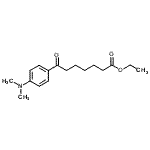 structure of CAS# 91727-04-7, Ethyl 7-[4-(dimethylamino)phenyl]-7-oxoheptanoate;Ethyl 7-[4-(N,N-Dimethylamino)phenyl]-7-oxoheptanoate