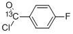 structure of CAS# 91742-47-1, 4-Fluoro-Benzoyl-Carbonyl-13C chloride