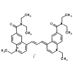 CAS 登录号：91776-83-9， 6-(二乙基氨基甲酰)-4-{(1E,3E)-3-[6-(二乙基氨基甲酰)-1-乙基-4(1H)-喹啉基亚基]-1-丙烯-1-基}-1-乙基喹啉鎓碘化物
