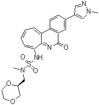 CAS#: 917882-66-7， N-[(2S)-1,4-Dioxan-2-ylmethyl]-N-methyl-N'-[3-(1-methyl-1H-pyrazol-4-yl)-5-oxo-5H-cyclohepta[c]isoquinolin-7-yl]sulfuric diamide