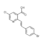 CAS#: 917942-73-5， 2-[(E)-2-(4-Bromophenyl)vinyl]-5-chloronicotinic acid