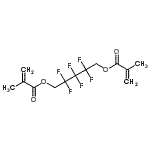 structure of CAS# 918-36-5, 2,2,3,3,4,4-Hexafluoro-1,5-pentanediyl bis(2-methylacrylate);1H,1H,5H,5H-Perfluoropent-1,5-diyl dimethacrylate;1H,1H,5H,5H-Perfluoropentyl dimethacrylate;2,2,3,3,4,4-Hexafluoro-1,5-pentyl dimethacrylate