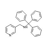 structure of CAS# 918311-87-2, 1,1,1-Triphenyl-N-(3-pyridinylmethyl)methanamine;(3-TRIBENZYLAMINOMETHYL)PYRIDINE;N-Trityl-3-pyridinemethanamine;Pyridine