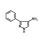 structure of CAS# 91857-86-2, 3-Phenyl-1H-pyrazol-4-amine;1H-Pyrazol-4-amine, 3-phenyl-;3-phenylpyrazole-4-ylamine;5-phenyl-1H-pyrazol-4-amine