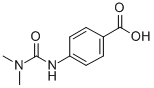 结构式 CAS# 91880-51-2, 4-[[(二甲基氨基)羰基]氨基]-苯甲酸
