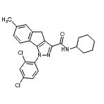 CAS#: 919077-81-9， N-Cyclohexyl-1-(2,4-dichlorophenyl)-6-methyl-1,4-dihydroindeno[1,2-c]pyrazole-3-carboxamide