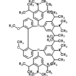 结构式 CAS# 919338-66-2, 4,4',4'',4'''-[(6,6'-二甲氧基-2,2'-联苯二基)二膦三基]四(2,6-二异丙基-N,N-二甲基苯胺)