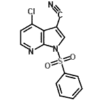 CAS#: 920965-86-2， 4-Chloro-1-(phenylsulfonyl)-1H-pyrrolo[2,3-b]pyridine-3-carbonitrile