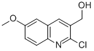 structure of CAS# 92172-83-3, 2-Chloro-6-Methoxy-3-Quinolinemethanol;(2-CHLORO-6-METHOXYQUINOLIN-3-YL)-METHANOL;2-CHLORO-6-METHOXYQUINOLINE-3-METHANOL