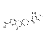 CAS#: 921760-85-2， 1'-{[(2-Methyl-2-propanyl)oxy]carbonyl}-4-oxo-3,4-dihydrospiro[chromene-2,4'-piperidine]-6-carboxylic acid