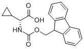 structure of CAS# 923012-40-2, (alphaR)-alpha-[[(9H-Fluoren-9-Ylmethoxy)Carbonyl]Amino]-Cyclopropaneacetic Acid;(R)-2-(((9H-Fluoren-9-Yl)Methoxy)Carbonylamino)-2-Cyclopropylacetic Acid;REF DUPL: Fmoc-D-Cyclopropylglycine;FMOC-D-CYCLOPROPYLGLYCINE
