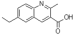 structure of CAS# 92513-36-5, 6-Ethyl-2-methyl-3-quinolinecarboxylic acid;6-ethyl-2-methyl quinoline-3-carboxylic acid