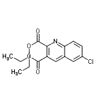 结构式 CAS# 92525-74-1, 二乙基6-氯-2,3-喹啉二羧酸酯