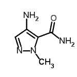 structure of CAS# 92534-73-1, 4-Amino-1-methyl-1H-pyrazole-5-carboxamide;4-amino-1-methylpyrazole-5-carboxamide;4-Amino-2-methyl-2 H -pyrazole-3-carboxylic acid a;4-Amino-2-methyl-2 H -pyrazole-3-carboxylic acid amide