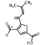 CAS#: 92660-65-6， 5-(2-Isopropylidenehydrazino)-4-nitro-2-thiophenecarboxylic acid