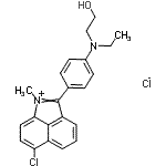 CAS#: 92668-87-6， 6-Chloro-2-{4-[ethyl(2-hydroxyethyl)amino]phenyl}-1-methylbenzo[cd]indolium chloride